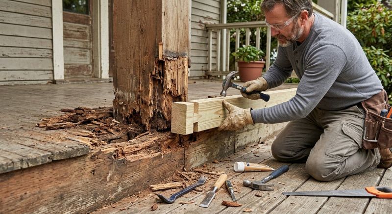 Exterior Column Rot Repair