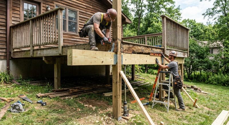 Deck Joist Rot Repair