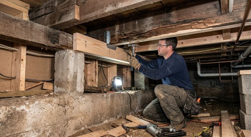 Deck Joist Rot Repair