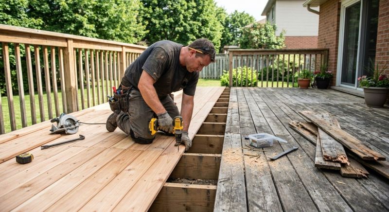 Deck Wood Rot Repair