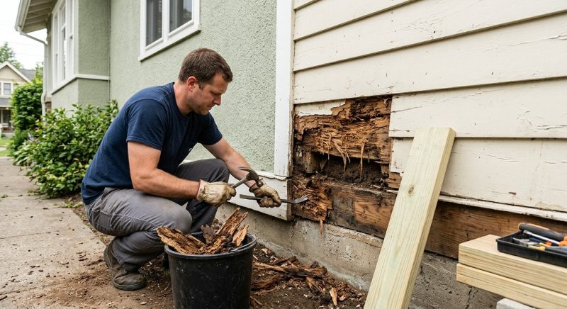 Dry Rot Siding Repair