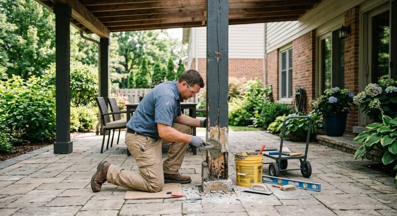 Exterior Column Rot Repair
