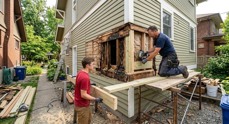 Rotted Wood Siding Repair