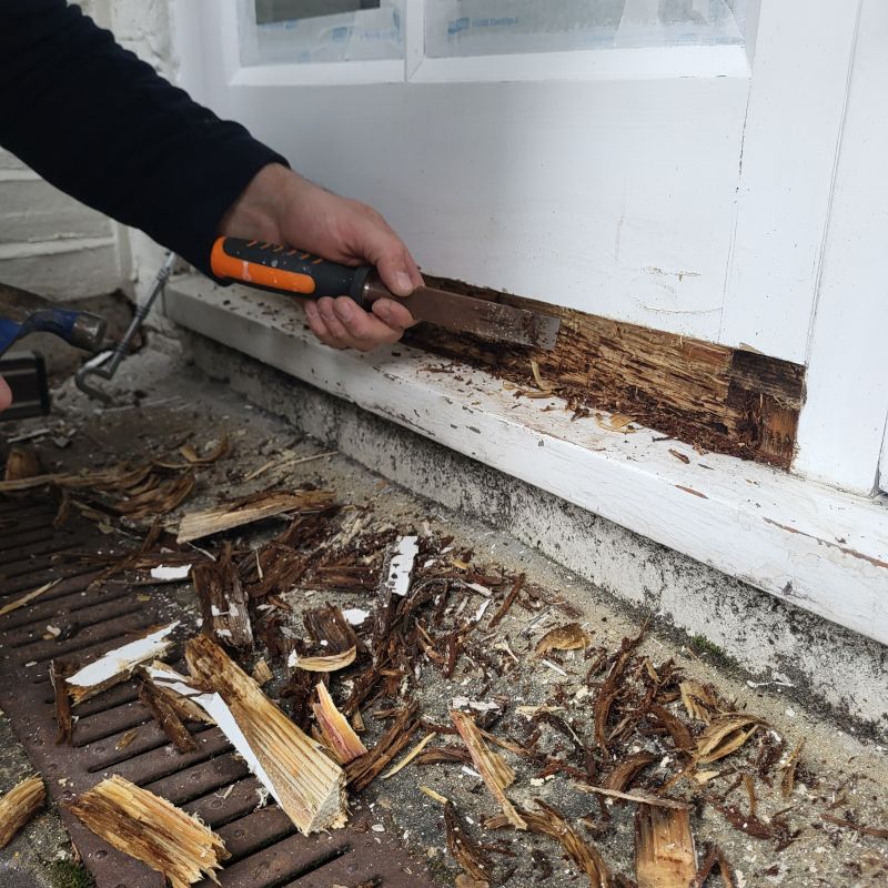 Window Trim Wood Rot Repair